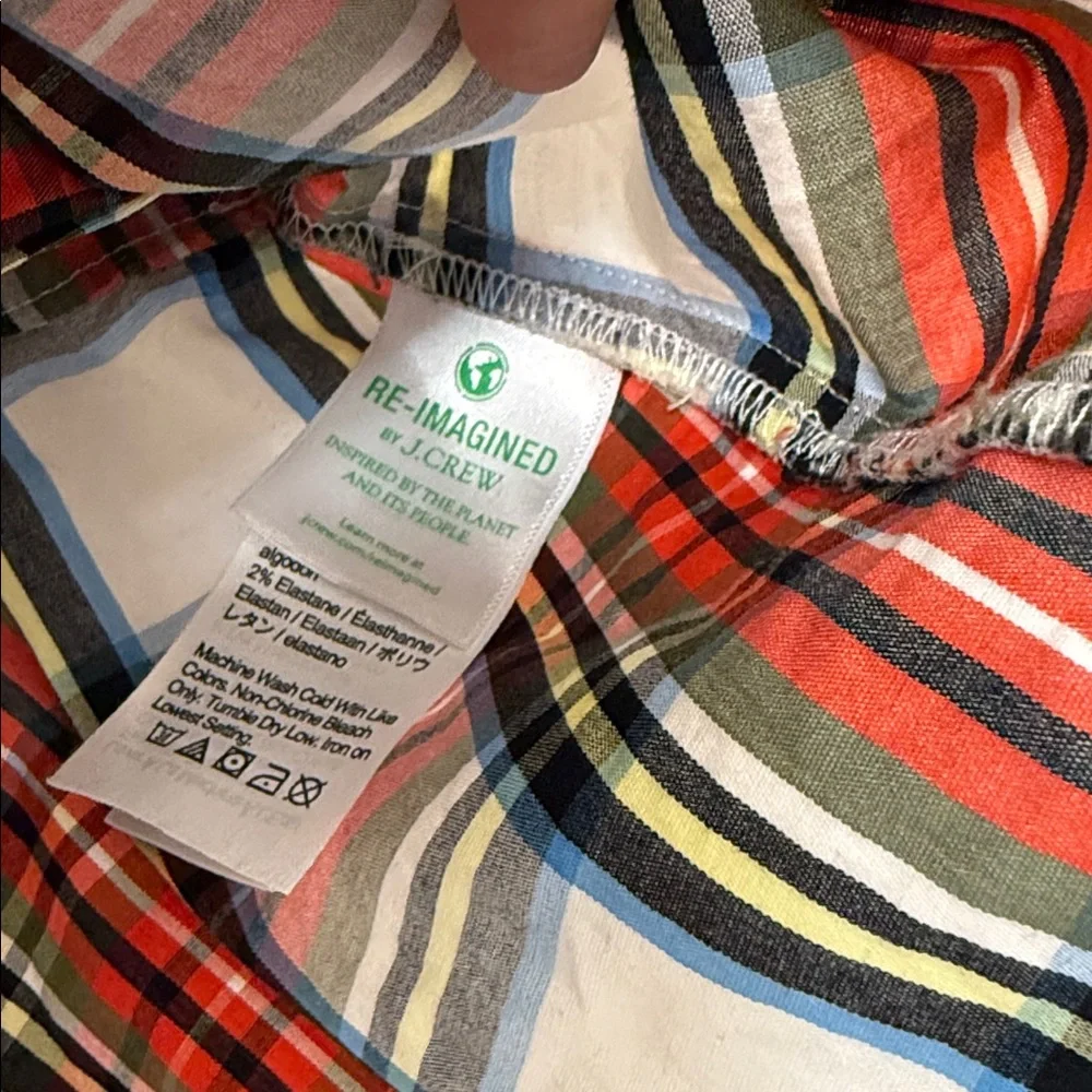 J.Crew Stewart Tartan Plaid Peplum Top - Picture 4 of 7